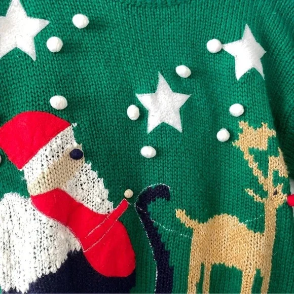 1980's Adelle Barre Unisex Vintage Ugly Christmas Sweater - Picture 3 of 5